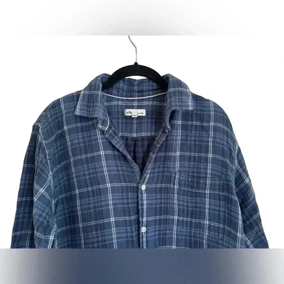 Peter millar Mens Mountainside Collection Cotton Flannel Shirt Blue/Blue Plaid - Picture 3 of 11